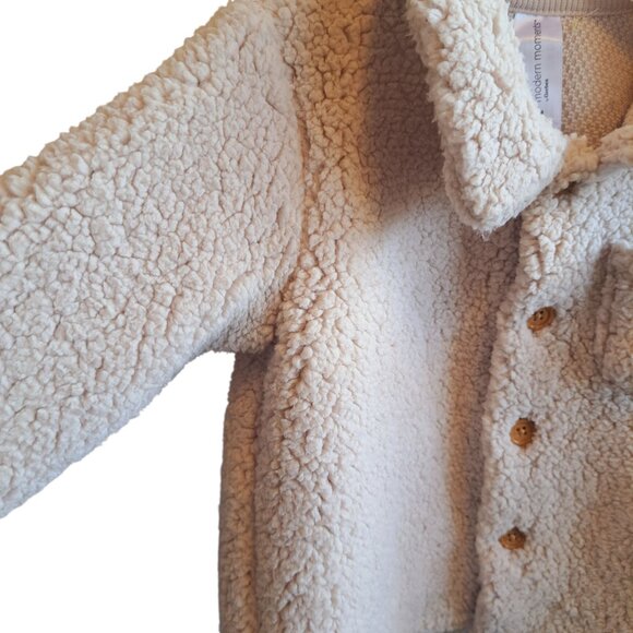 4/$20 Gerber Modern Moments Unisex Micro Plush Button Down Jacket Size 24 Months - Picture 4 of 10